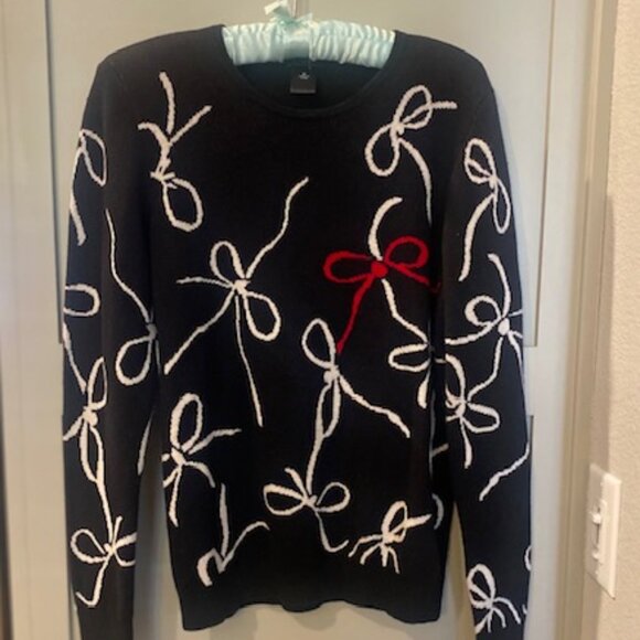 Ann Taylor "Ribbons & Bows" Crewneck Sweater - Picture 3 of 15